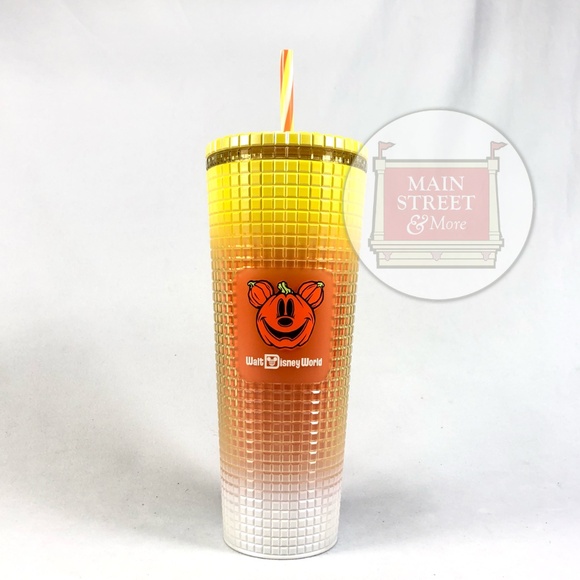 2024 Disney World Mickey Mouse Halloween Candy Corn Starbucks Tumbler - NEW - Picture 1 of 2